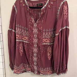 Johnny Was Silk Shirt